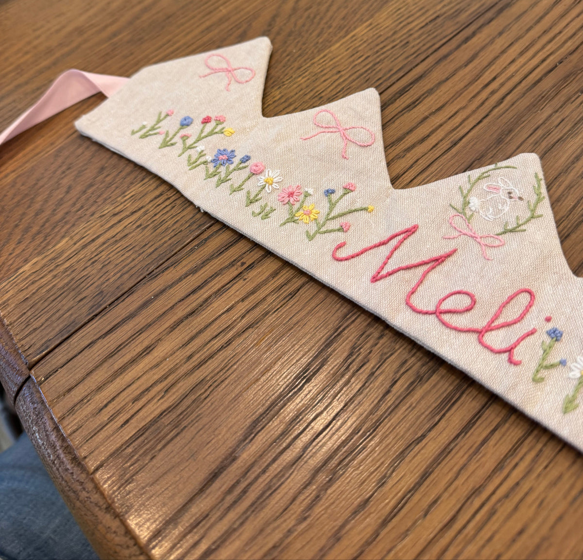 Flat Lay of Custom Birthday Crown
