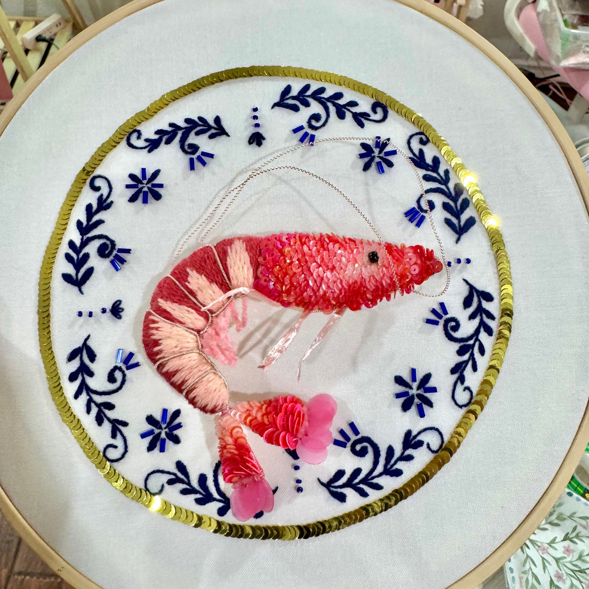 Shrimp Brooch