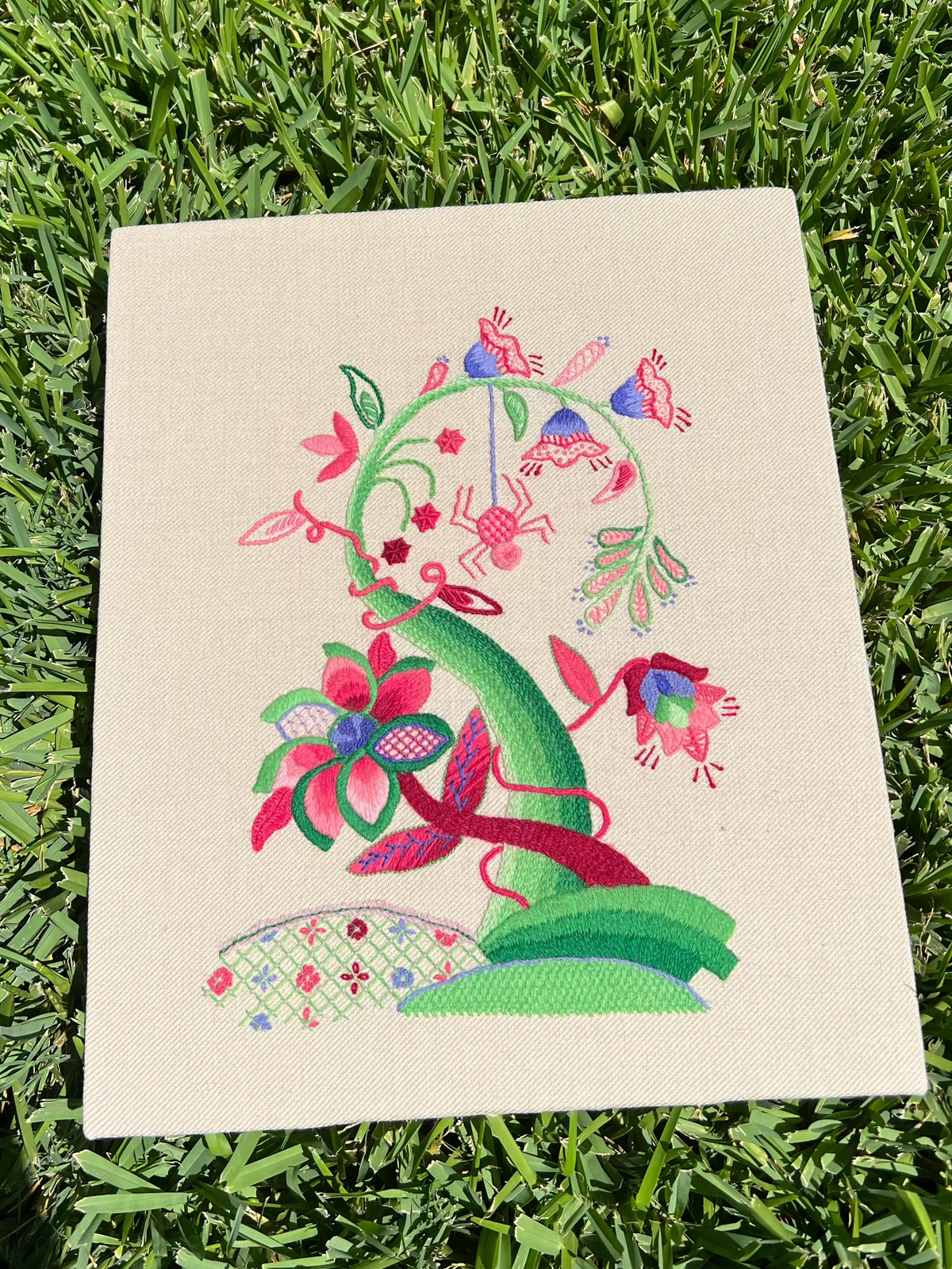 Brightly Colored Crewelwork